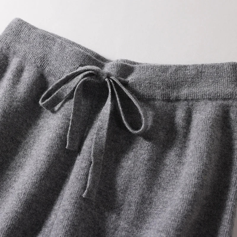 Merino Wool High-Waist Wide-Leg Trousers